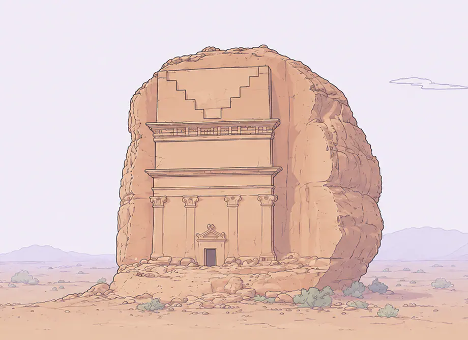 Saudi Arabia route illustration