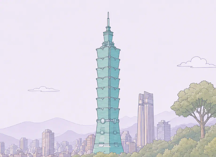 Taiwan route illustration